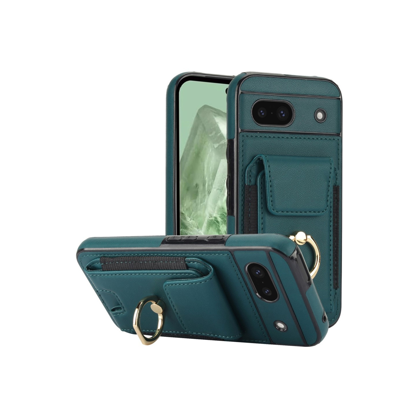Google Pixel 8a Kickstand Case Puhelimen Suojakotelo Korttipaikoilla