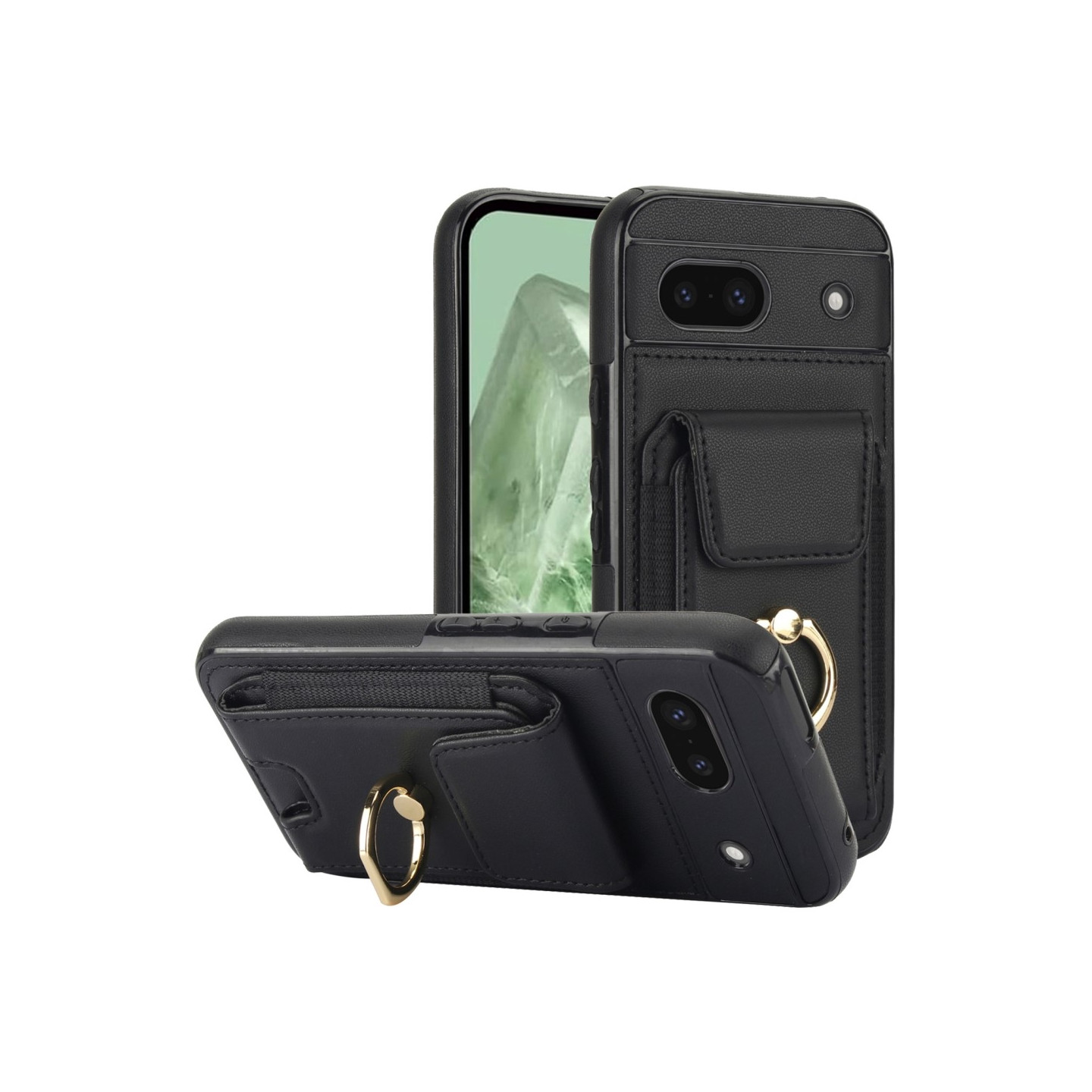 Google Pixel 8a Kickstand Case Puhelimen Suojakotelo Korttipaikoilla