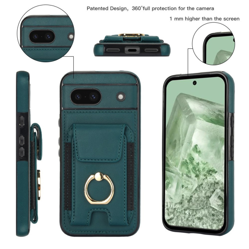 For Google Pixel 8a Kickstand Case Telefonveske med Kortspor - Grønn