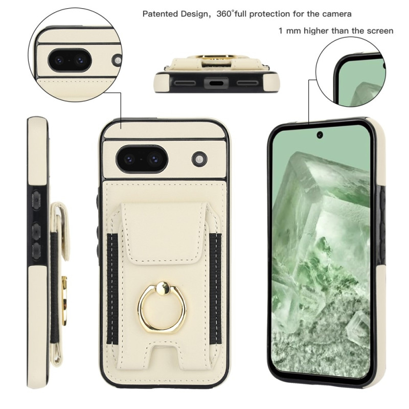 For Google Pixel 8a Kickstand Case Phone Cover with Card Slots