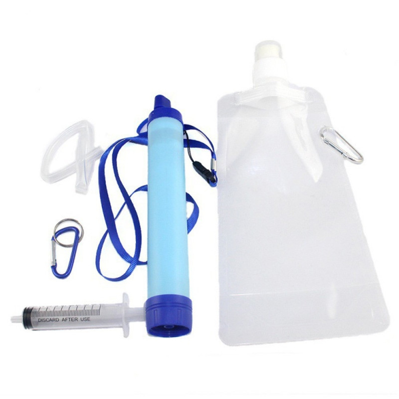 Water Purifier Straw Emergency Survival Hiking Water Filter