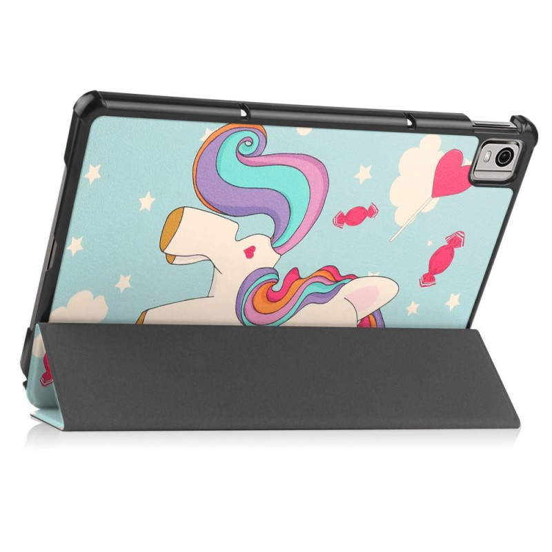 Nokia T21 Trifold Stand Sleep Wake Tabletcover - etui - Enhjørning