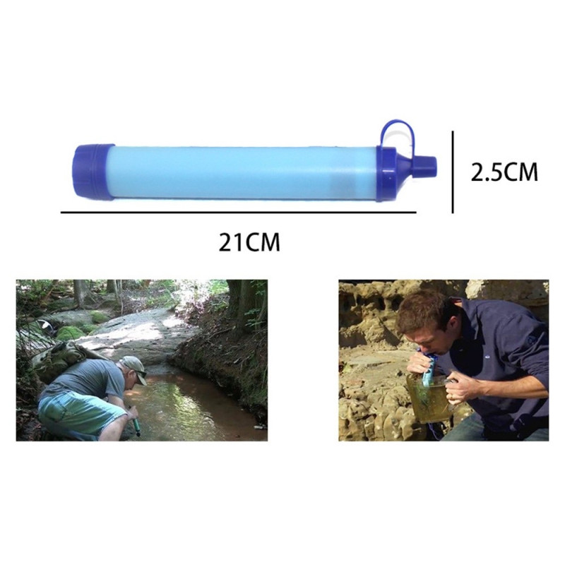 Water Purifier Straw Emergency Survival Hiking Water Filter