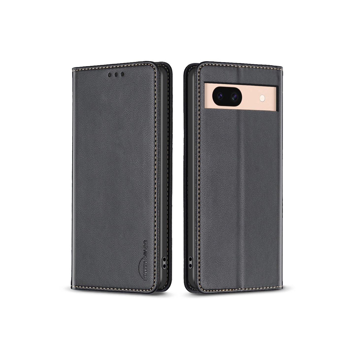 BINFEN COLOR For Google Pixel 8a Case PU Leather Phone Cover