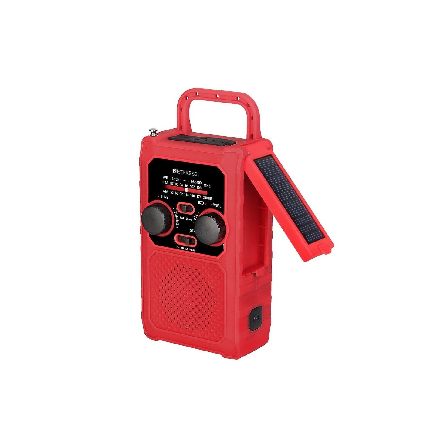 FM/AM/WB/WBAL Radio Håndsveiv 5000mAh sollommelykt SOS