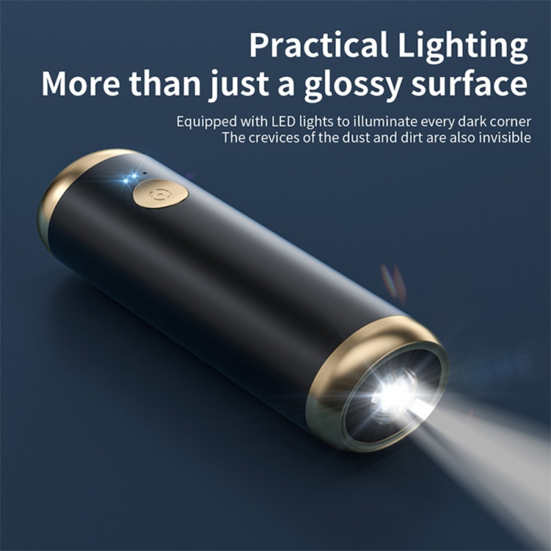 13000Pa Mini Vacuum Cleaner Flashlight Detachable Handle Car Home