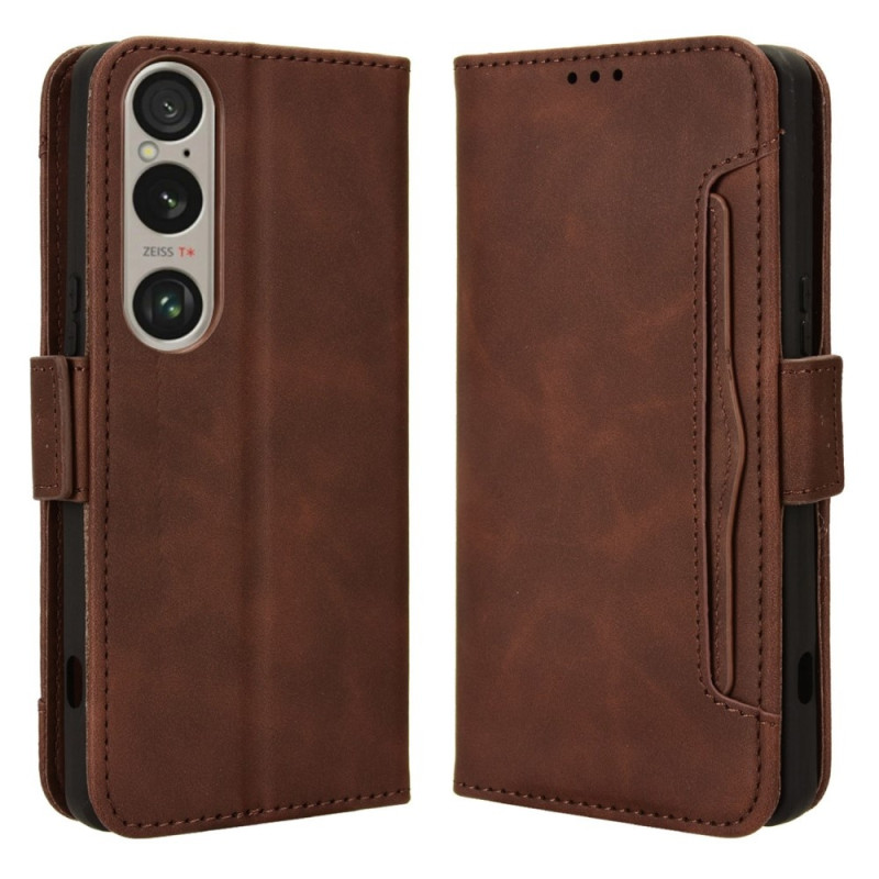 Wallet Stand Flip Phone Case for Sony Xperia 1 VI - Brown