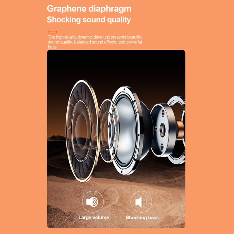 LENOVO C8 - Lite Bluetooth Solbriller Hodesett Trådløse Hodetelefoner - Gul