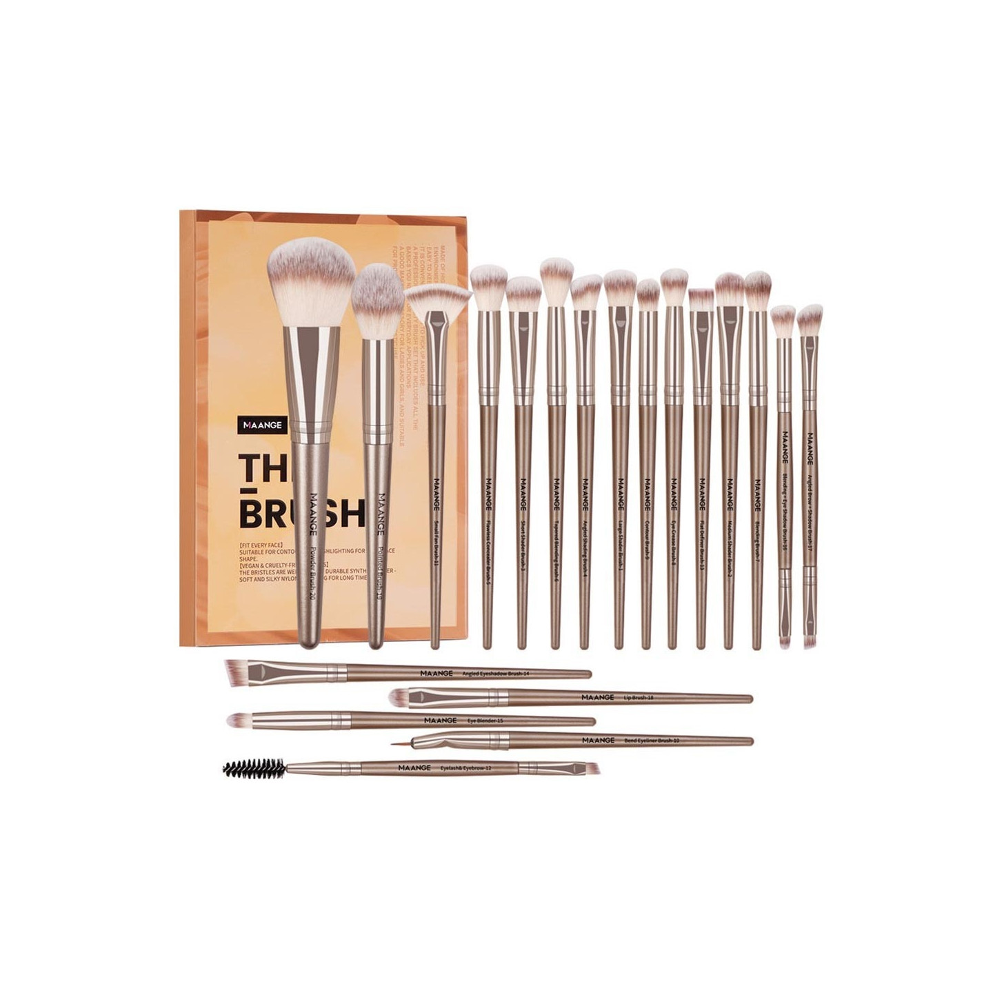 20 kuituinen luomivärisivellin Basic Blusher Eyebrow Makeup Meikki