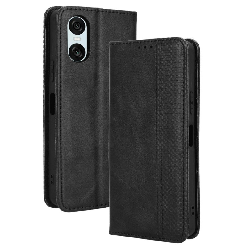Wallet Stand Flip Phone Case for Sony Xperia 10 VI - Black