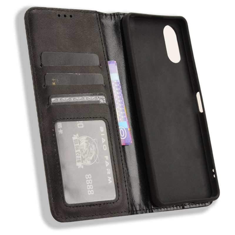 Wallet Stand Flip - telefonetui til Xperia 10 VI - Sort