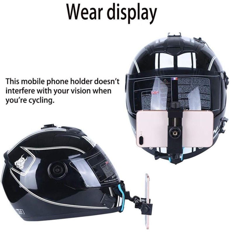 5 - i - 1 motorcykel hjelm montering Clamp Body Strap Tilbehør GoPro