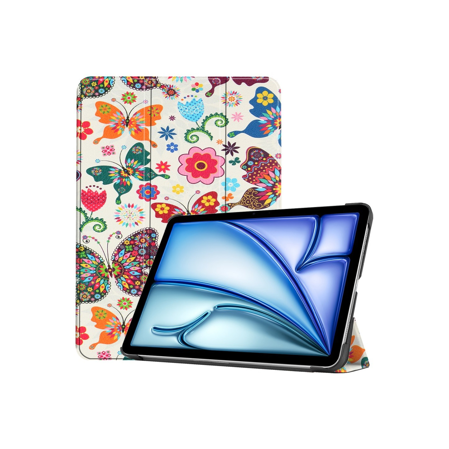 Til iPad Air 11 (2024) Trippeldeksel med smal passform - Sommerfugler