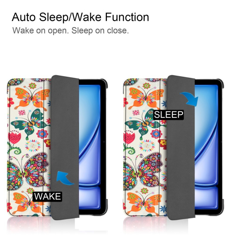 Til iPad Air 11 (2024) Trippeldeksel med smal passform - Sommerfugler