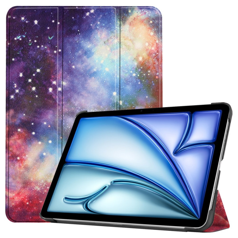 For iPad Air 11 (2024) Case Tri - fold Stand Tablet Cover - Galaxy