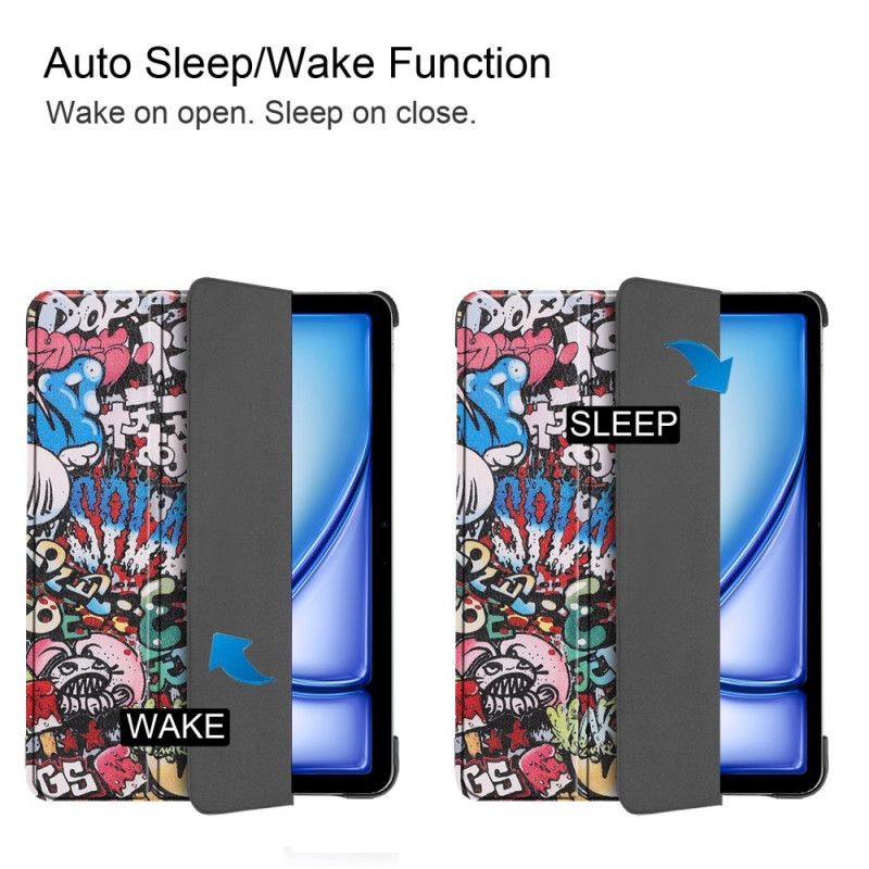 Til iPad Air 11 (2024) Trippeldeksel med smal passform - Graffiti