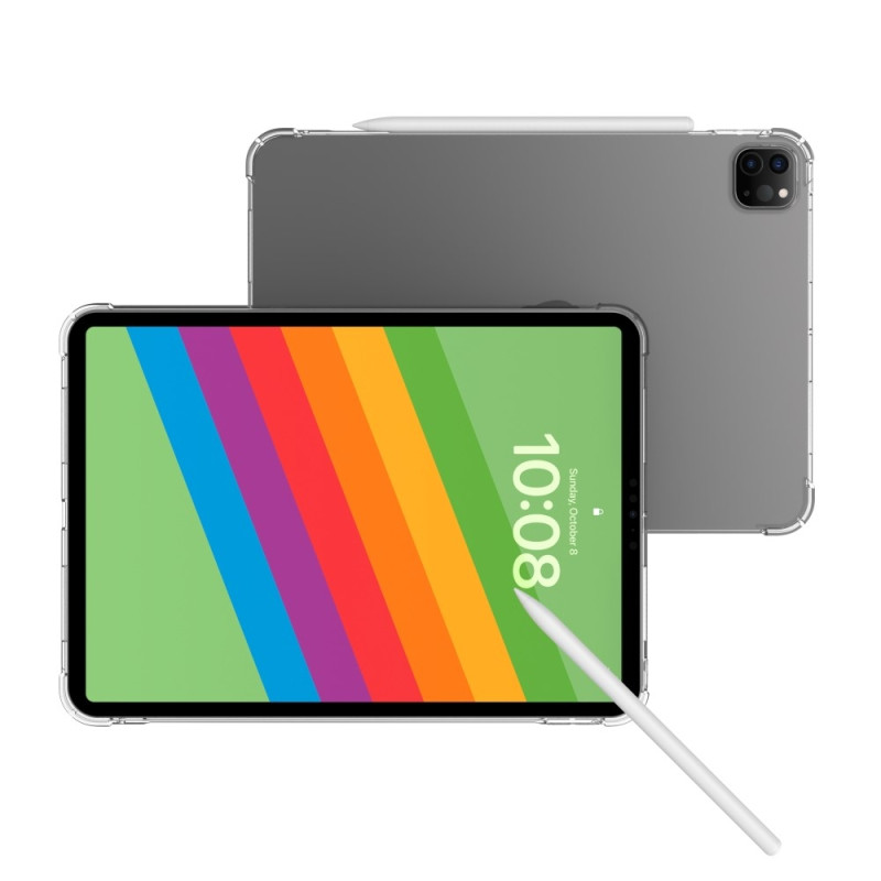 For iPad Pro 11 (2024) Clear Tablet Case Four Corner Drop Protection TPU Back Cover