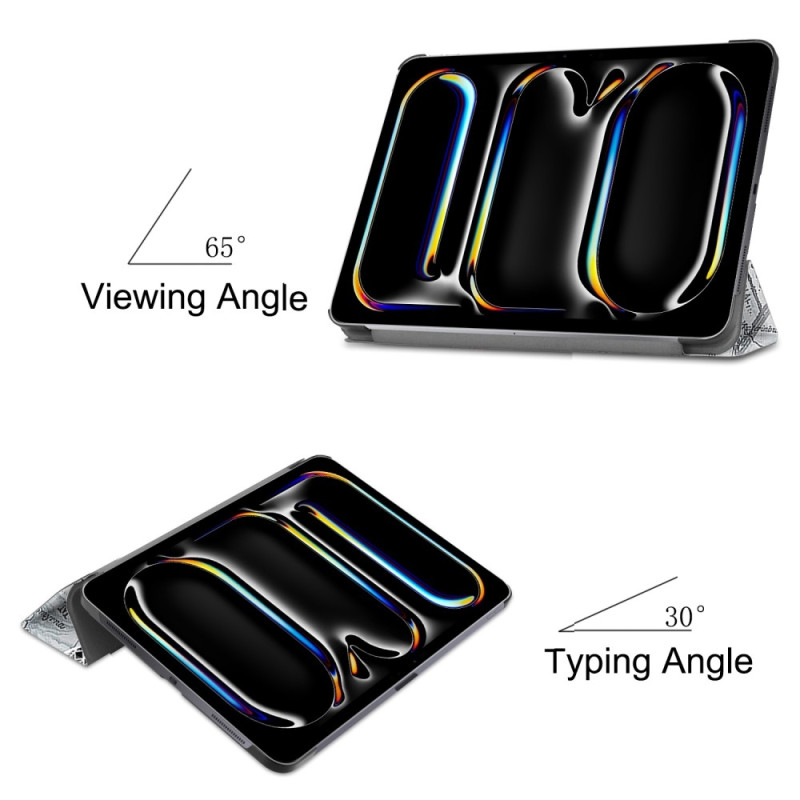 Til iPad Pro 11 (2024) Etui Tre - fold Stativ Tablet Cover - Tower