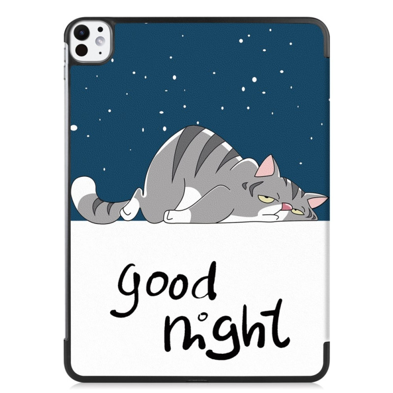 For iPad Pro 11 (2024) Case Tri - fold Stand Tablet Cover - Cat