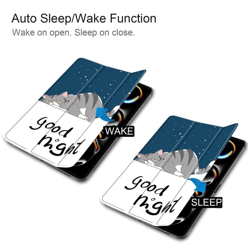 Til iPad Pro 11 (2024) Trifoldbart deksel med smal passform - Katt