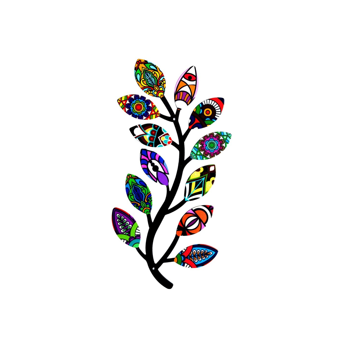 Blomster Blomster Veggdekal Hagepynt 32,5x16,5x0.8cm - 1