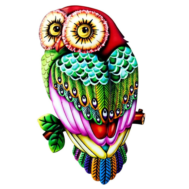 Ugle Veggklistremerke Hagepynt 26x15x1cm - 4