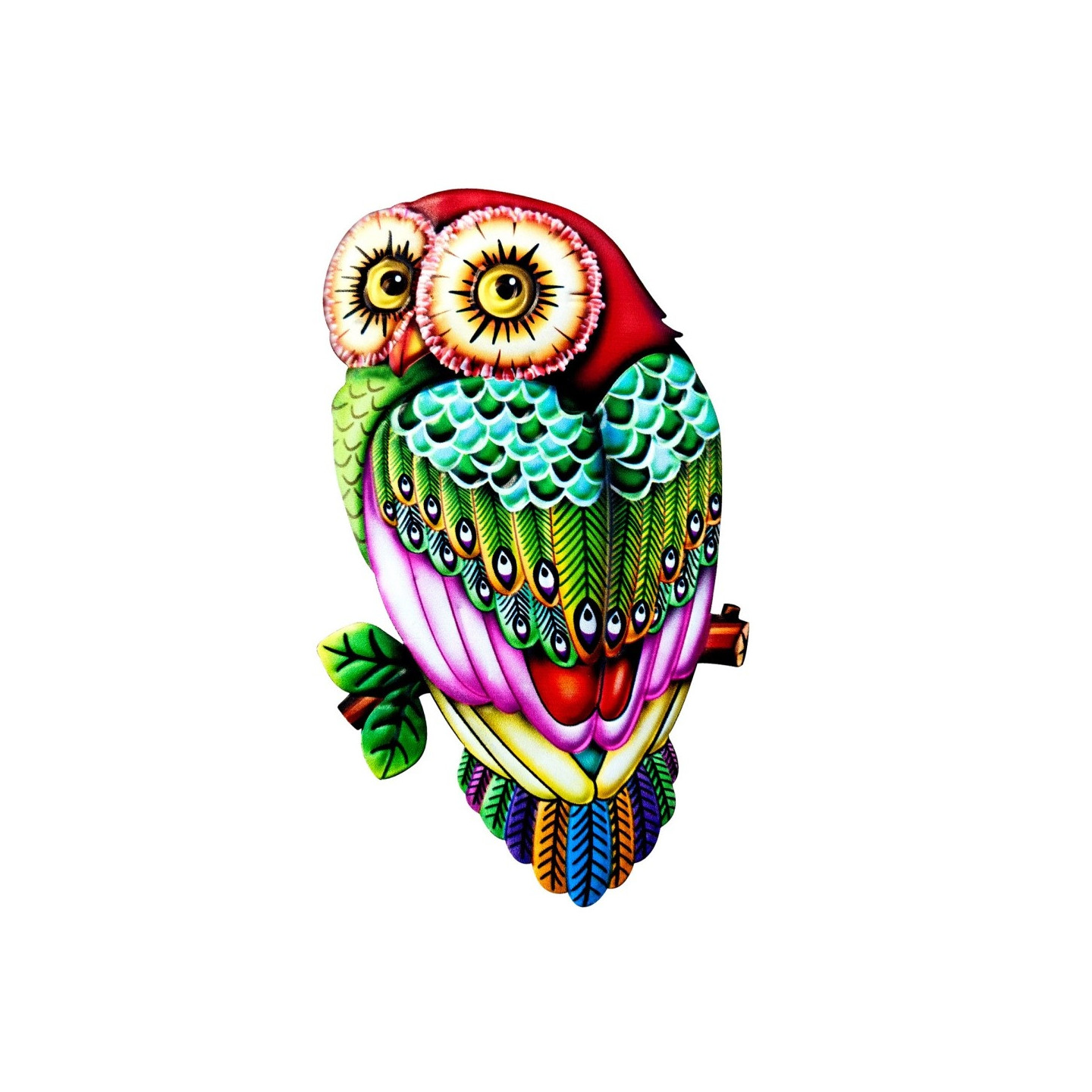 Owl Wall Decal Garden Ornament 26x15x1cm - 4
