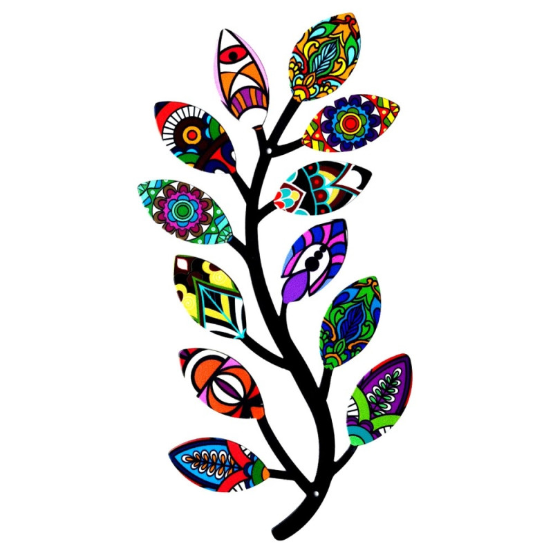 Blomsterblomster Veggdekal Hagepynt 32,5x16,5x0.8cm