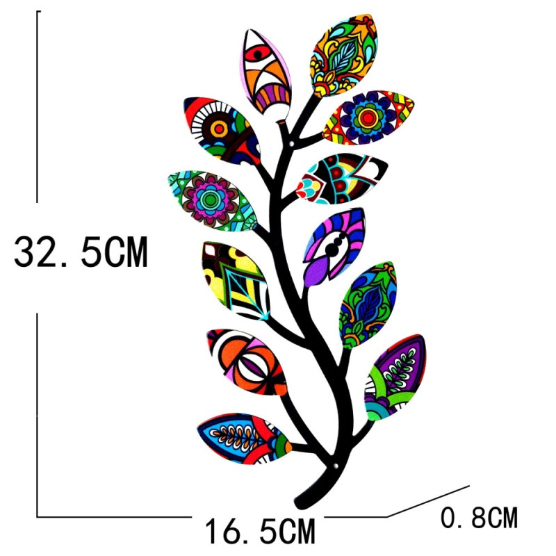 Flower Flowers Wall Decor Garden Ornament 32.5x16.5x0.8cm