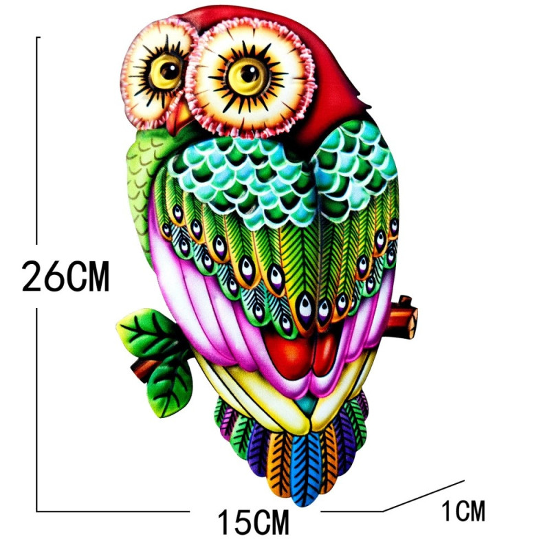 Ugle vægskilt havedekoration 26x15x1cm - 4