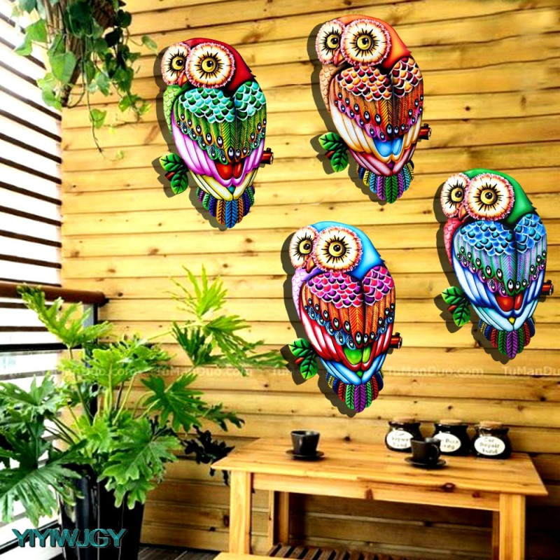 Owl Wall Decal Garden Ornament 26x15x1cm - 3
