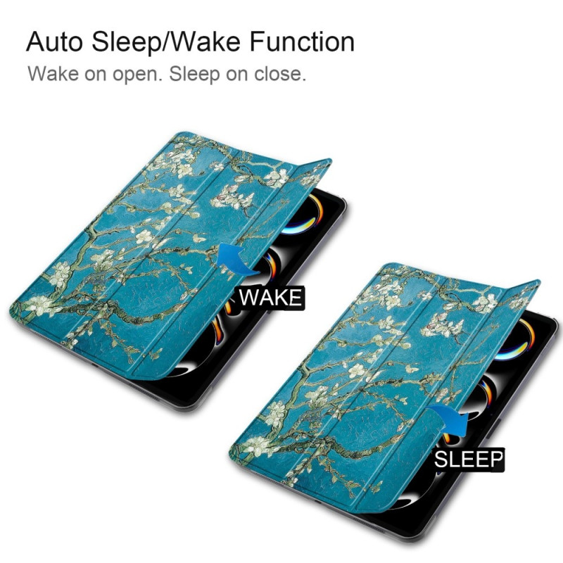 Til iPad Pro 11 (2024) Etui Tre - fold Stativ Tablet Cover - Blossom