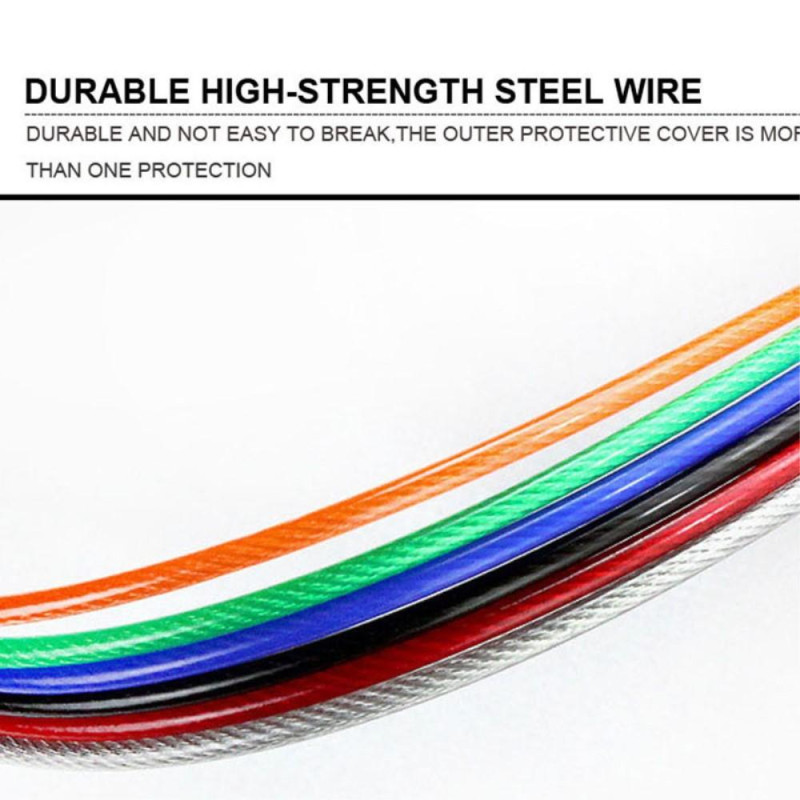 Harjoitushyppynaru Säädettävä Painotettu Hyppynaru - Musta