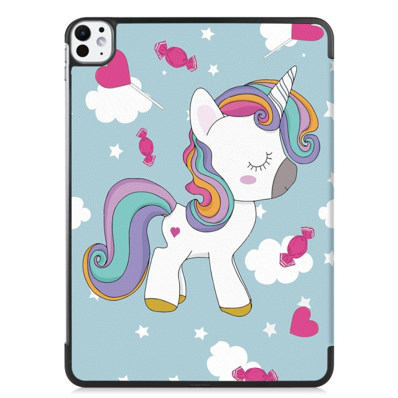 Til iPad Pro 11 (2024) Etui Tre - fold Stativ Tablet Cover - Unicorn