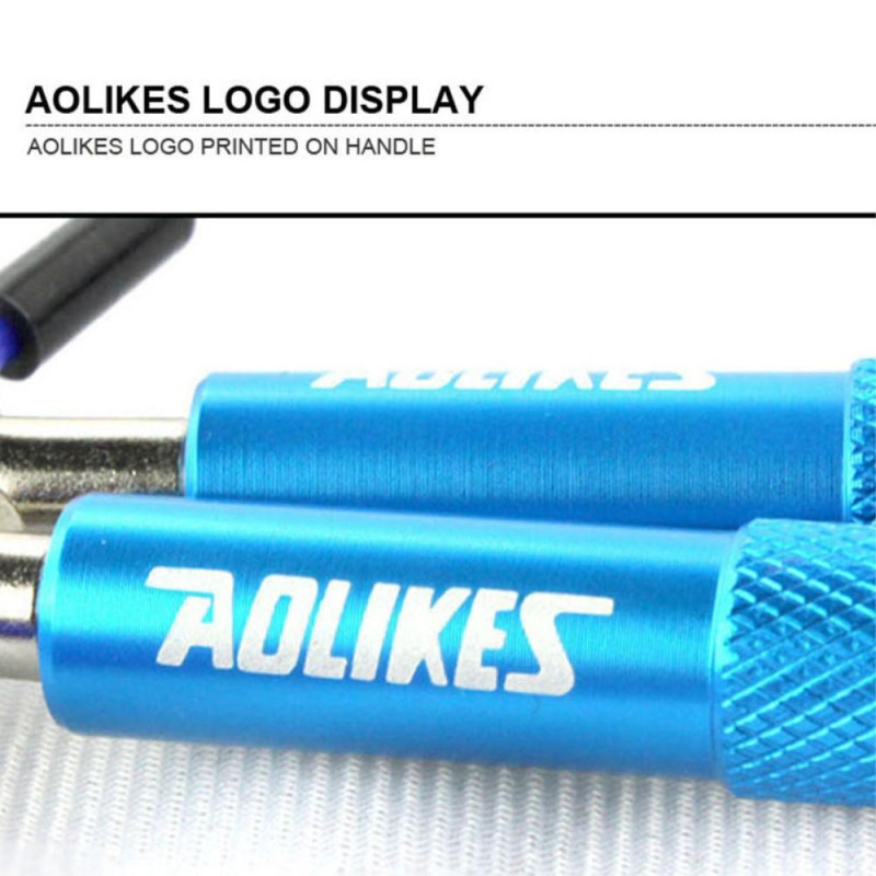 Treningshopptau Justerbar Lengde Ståltråd Vektet - Svart