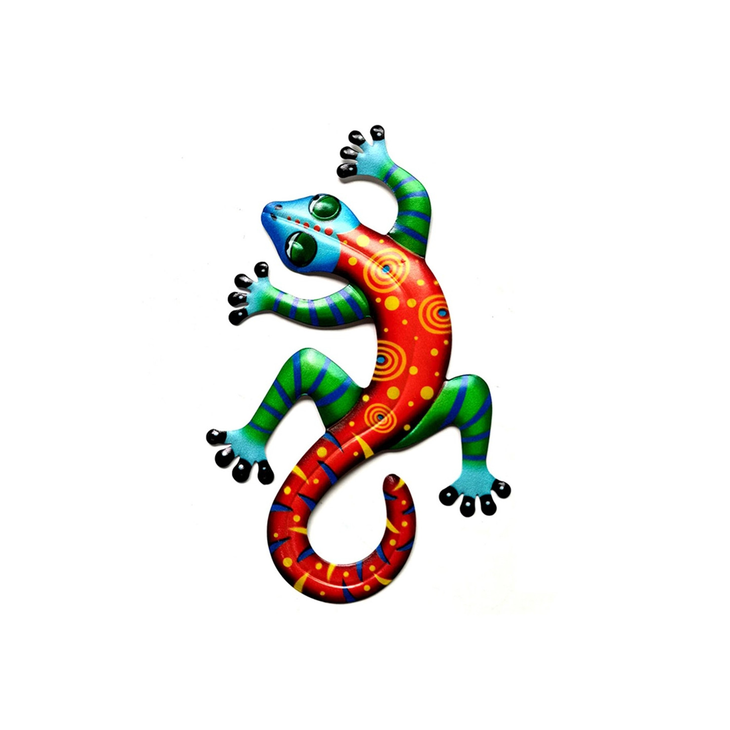 Gecko Lizard - seinätarra puutarhakoriste 14x21.8x0.8cm - PUNAINEN