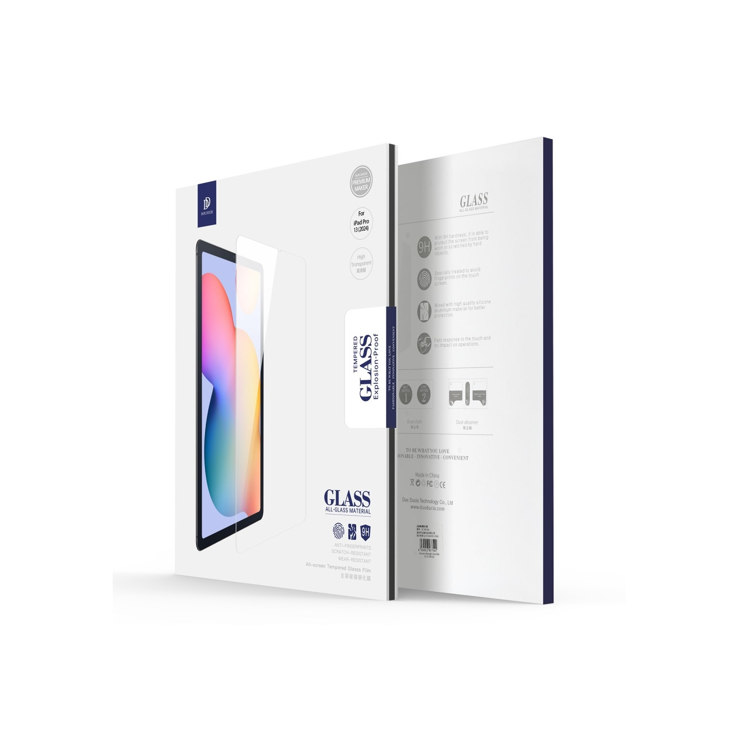 DUX DUCIS Näytönsuoja iPad Air 13 (2024) Kosketusherkkä Keskikova Alumiinilasikalvo