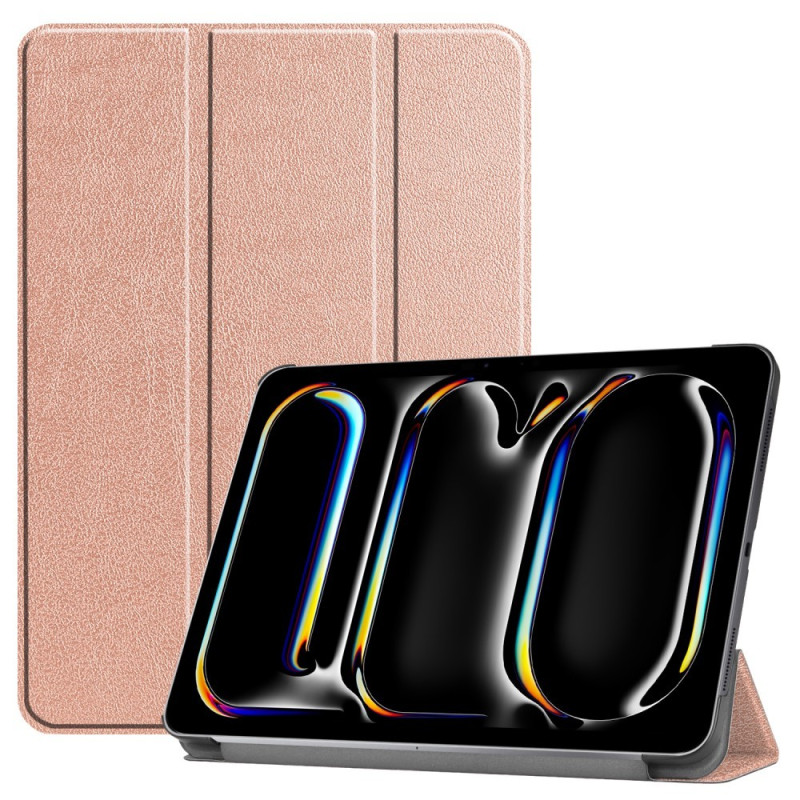 For iPad Pro 11 (2024) Case Tri - fold Stand Tablet Cover - RoseGold