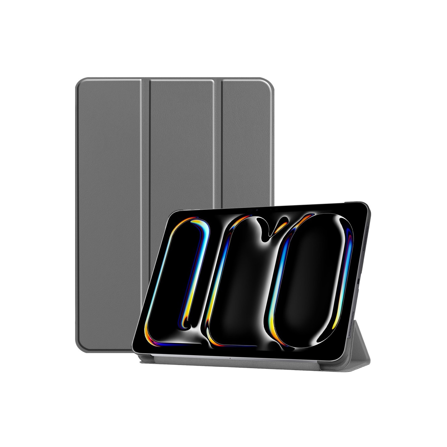 Til iPad Pro 11 (2024) Slim Fit Trifoldbart deksel - Grå