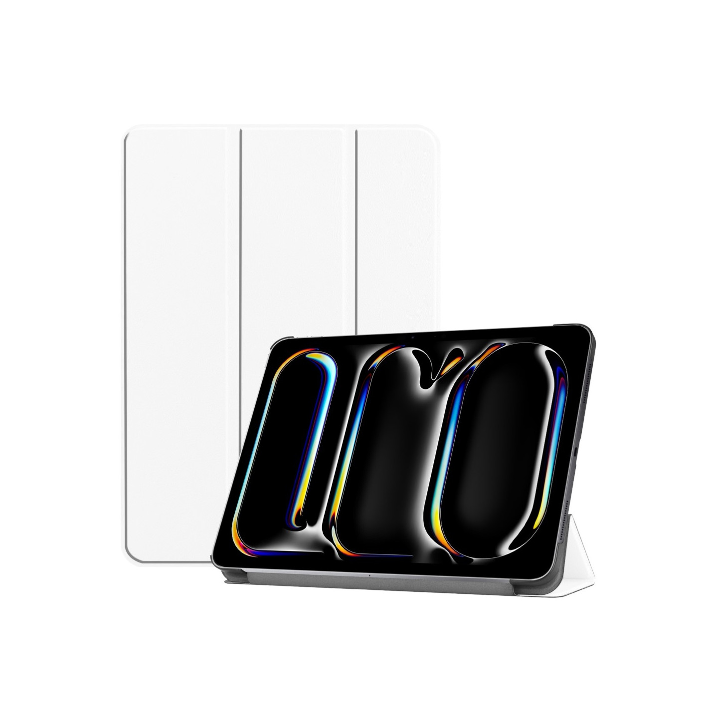 Til iPad Pro 11 (2024) Slim Fit Tri - Foldbart Deksel - Hvit