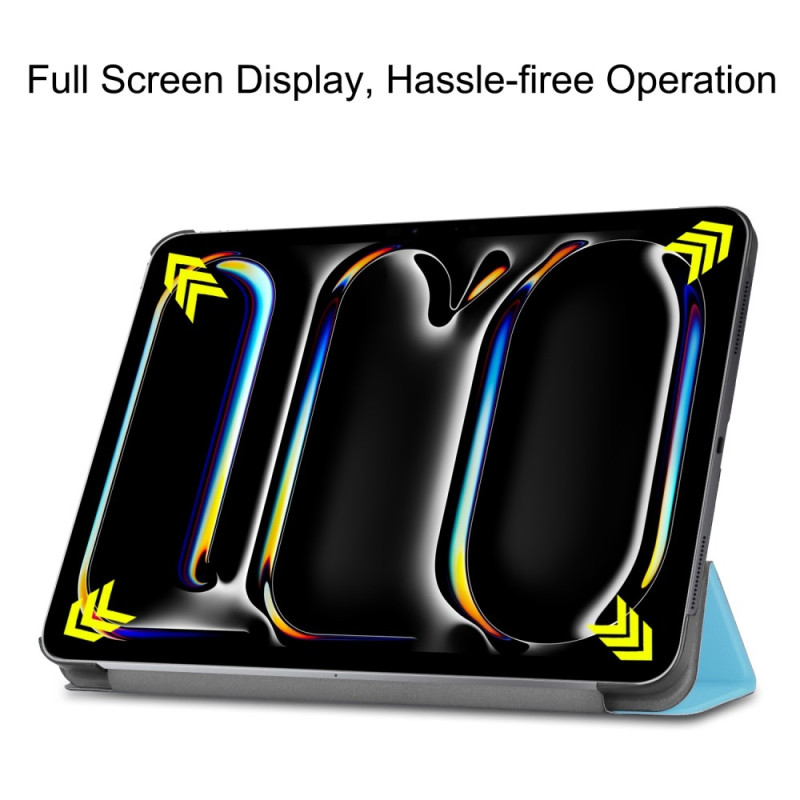 Til iPad Pro 11 (2024) Etui Tre - fold Stativ Tablet Cover - LysBlå
