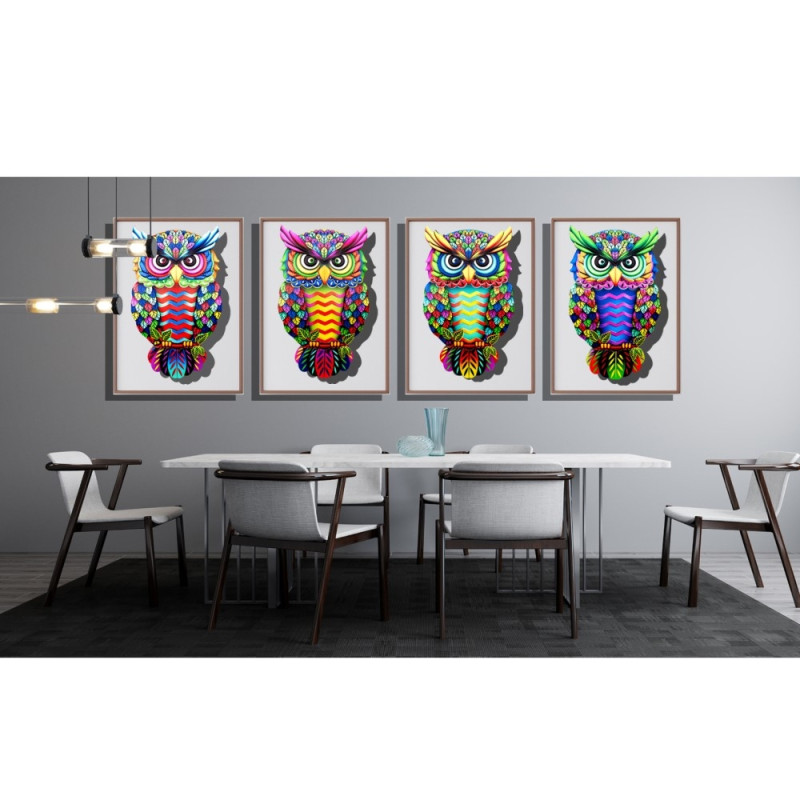 Owl Wall Decal Garden Ornament 26x16x1cm - 3