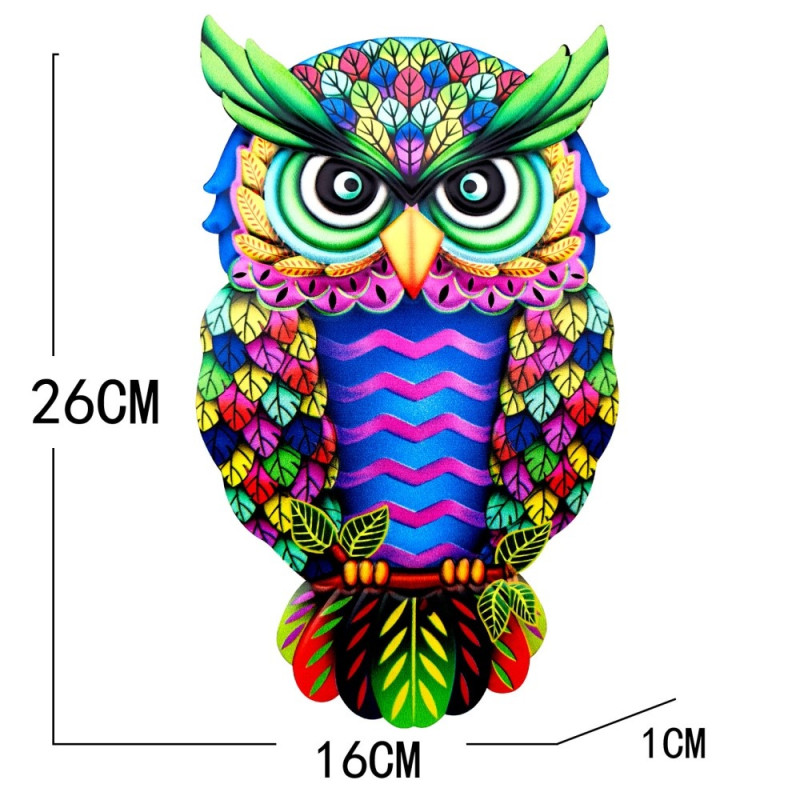 Owl Wall Decal Garden Ornament 26x16x1cm - 4