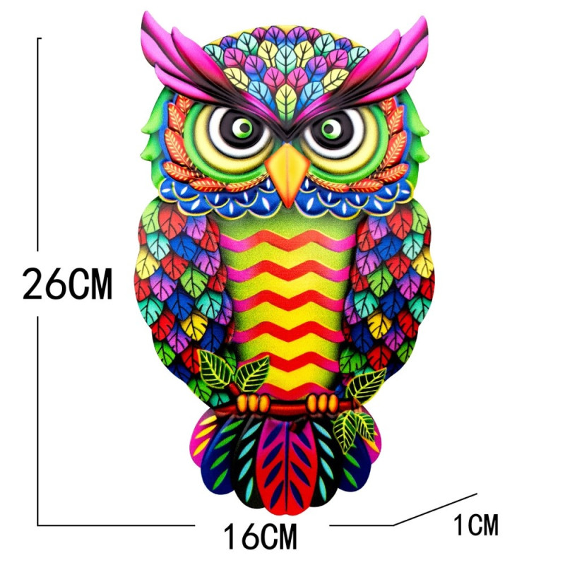 Owl Wall Decal Garden Ornament 26x16x1cm - 3