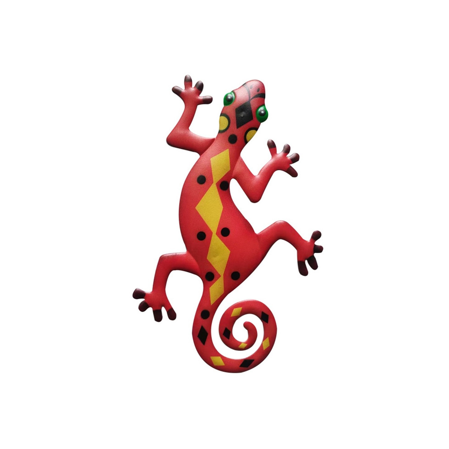Gecko Lizard Wall Decal Garden Ornament 13x22cm - Red