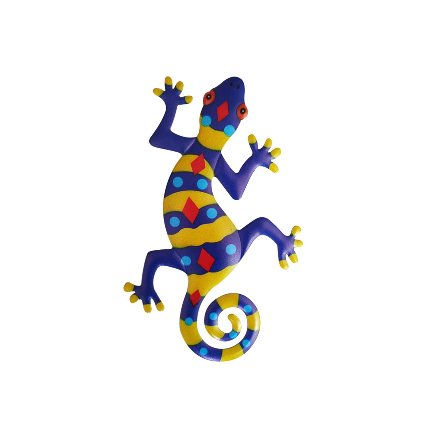 Gecko Lizard Wall Decal Garden Ornament 13x22cm - Yellow