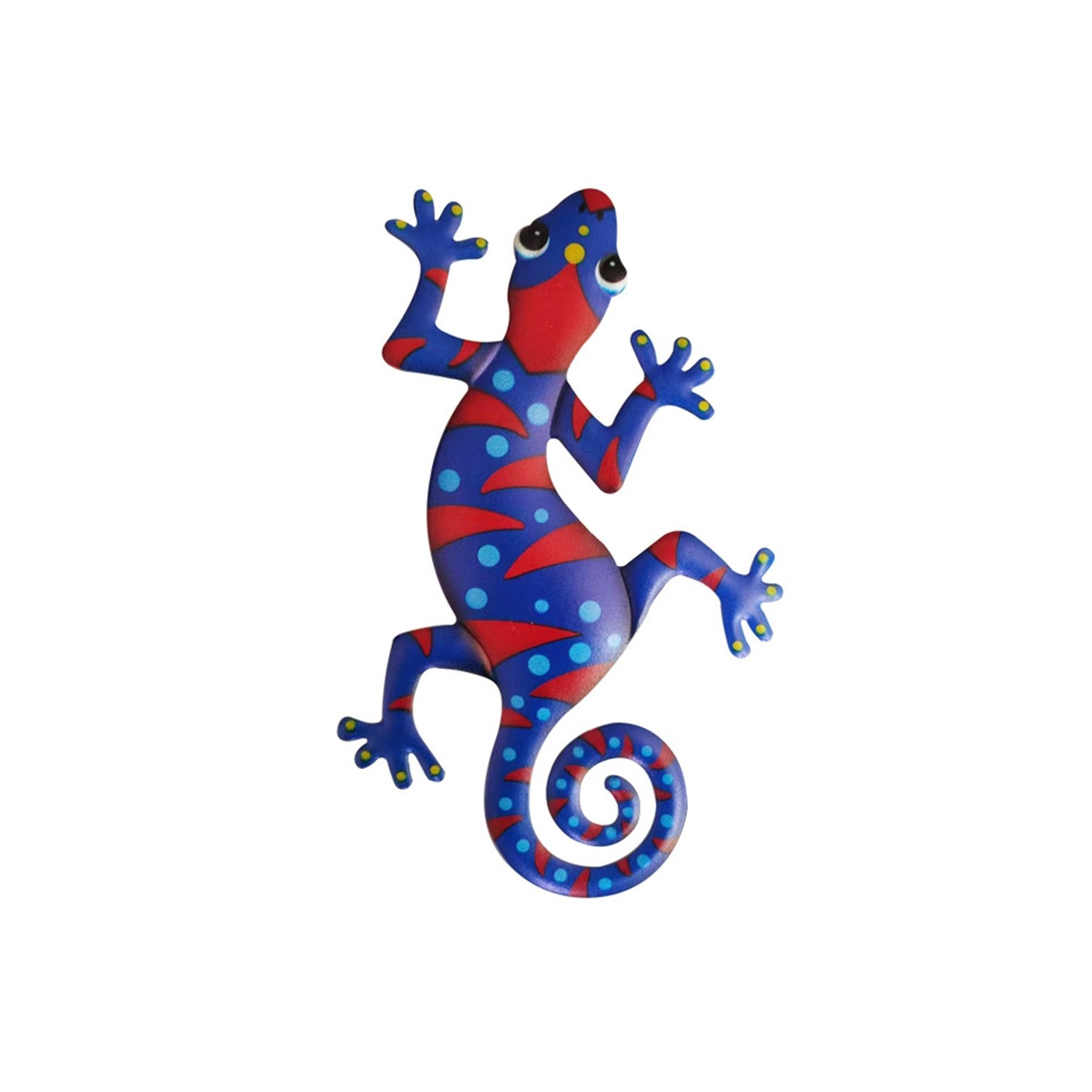 Gecko Lizard Wall Decal Garden Ornament 13x22cm - Dark Blue
