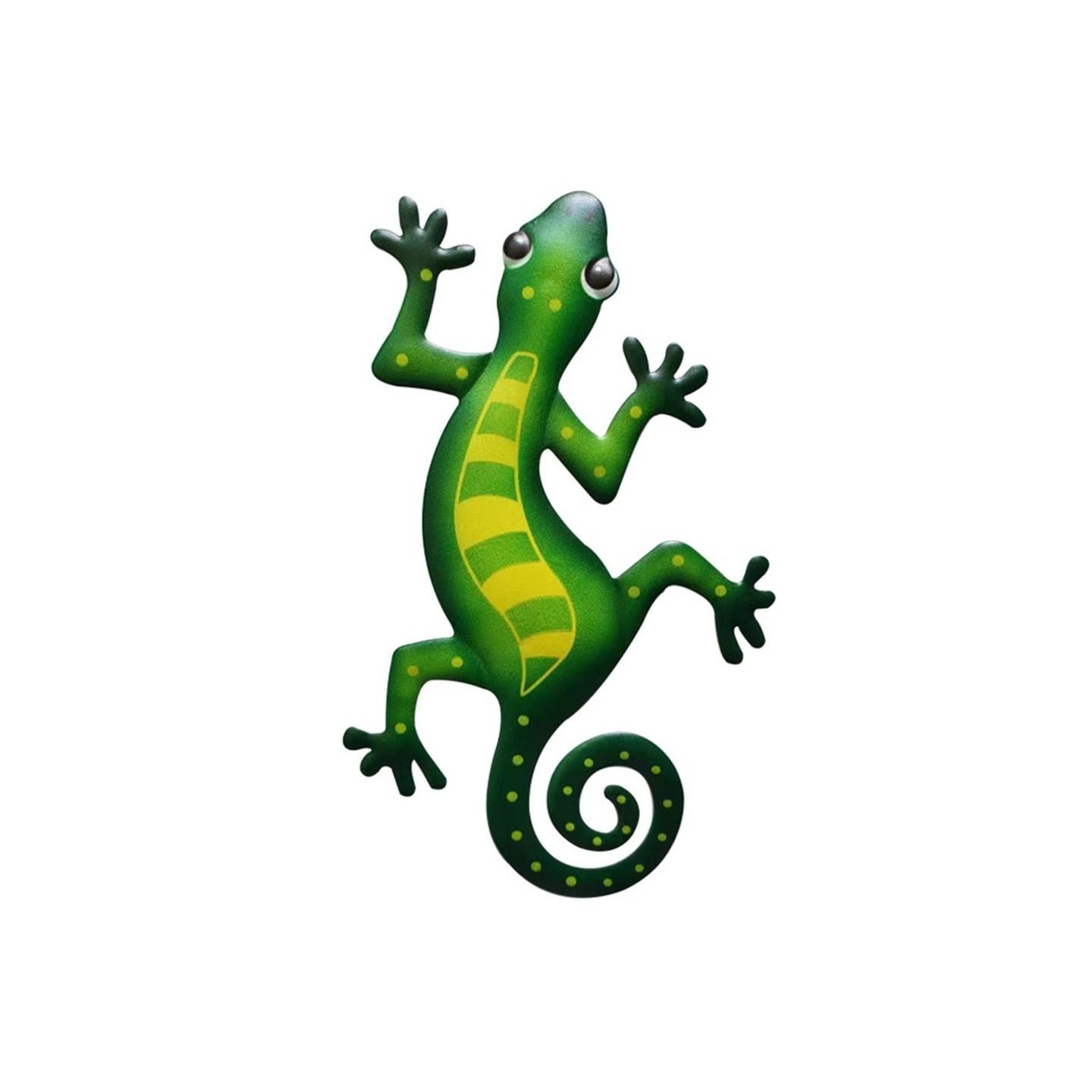 Gecko Lizard Veggklistremerke Hagepynt 13x22cm - Grønn
