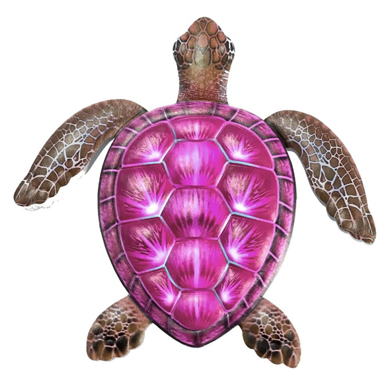 Turtle Wall Decal Garden Ornament 30.3x28x1.8cm - Red