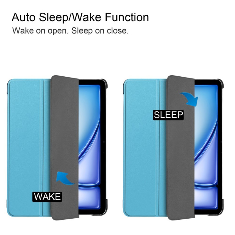 Til iPad Air 11 (2024) Slim Fit Tri - Foldbart Deksel - Lyseblå